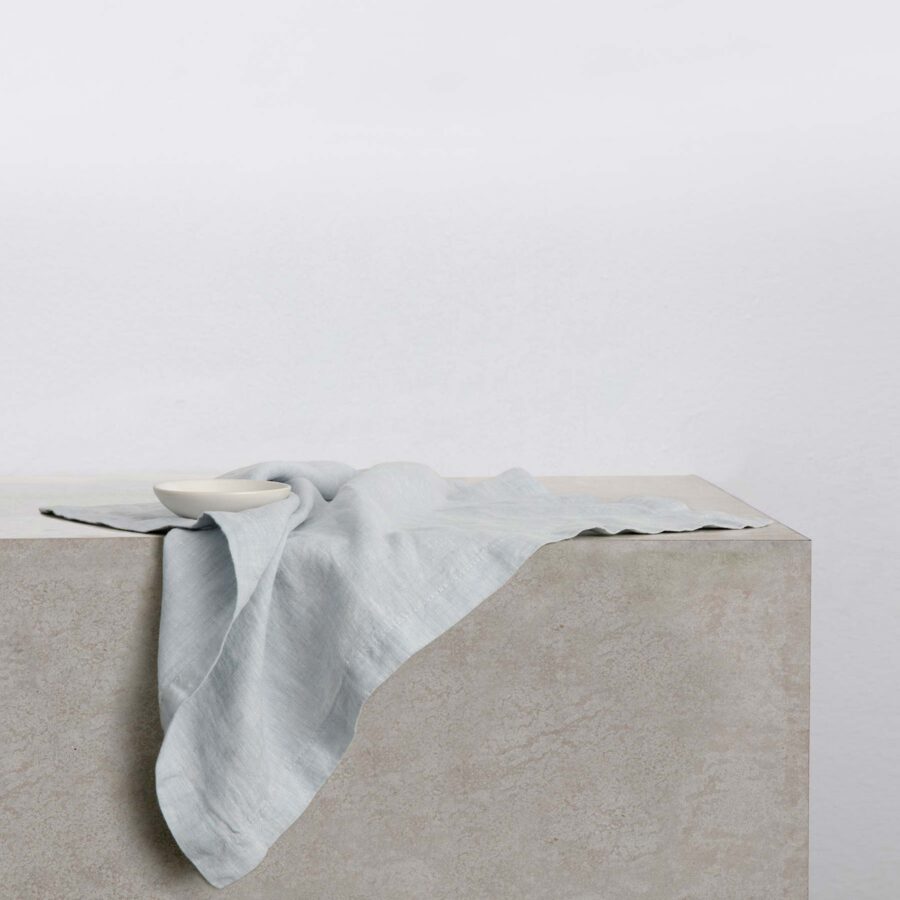Washed Linen Dining Napkin Set in Sky