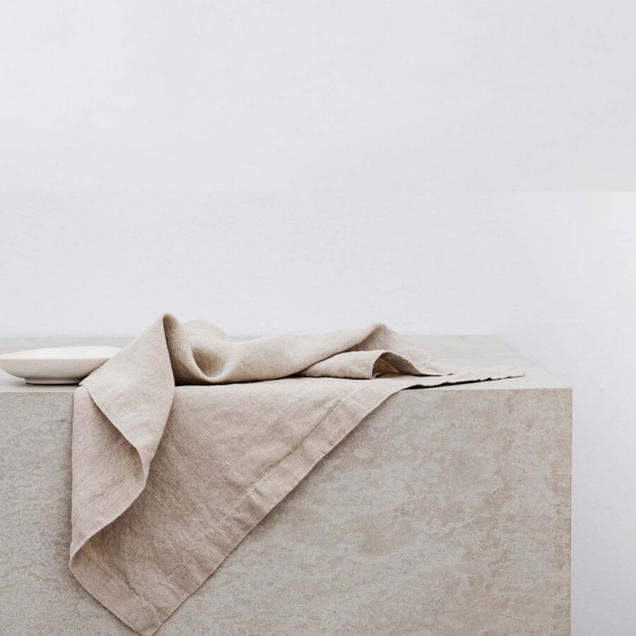 Washed Linen Dining Napkin Set in Natural