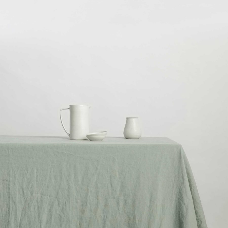 Washed Linen Dining Tablecloth in Sage