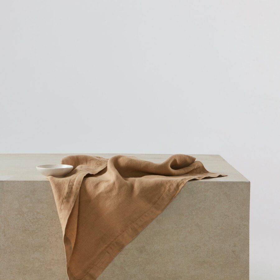 Washed Linen Dining Napkin Set in Sand
