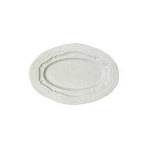 Refined Sand Beige Small Oval Serving Platter
