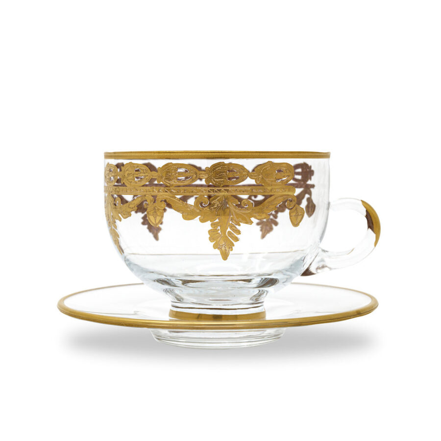 Gold Glass Tea Cup for Everyday Dining